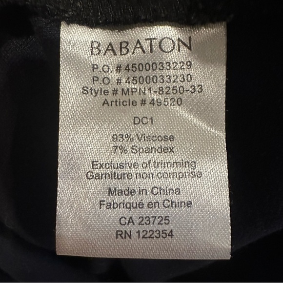 Babaton Scoop Neck Stretch Sheath Dress Navy w/Black Side & Sleeve Panels Size 8 - Picture 6 of 8